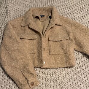 Tan Cropped Jacket
